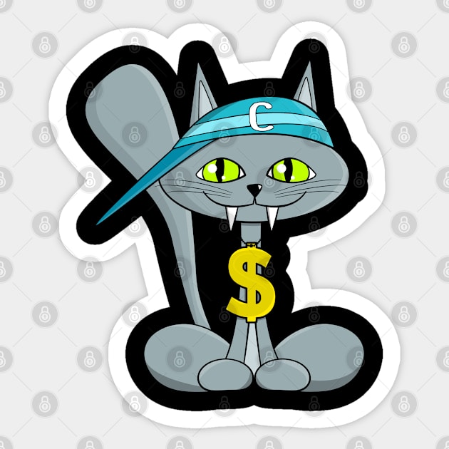 Gangster Cat Sticker by Stoney09